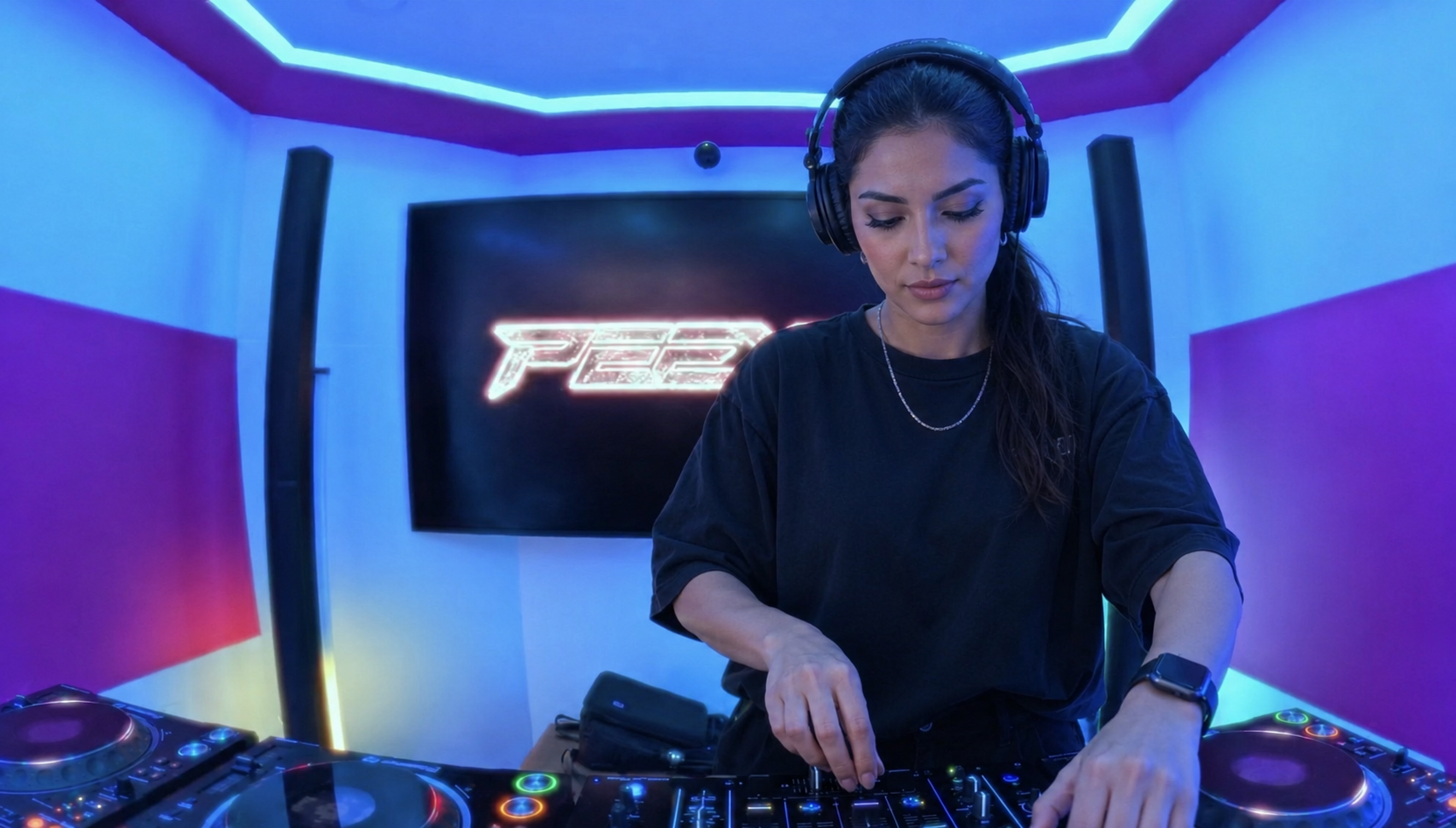 DJ performing inside Future Studios OC