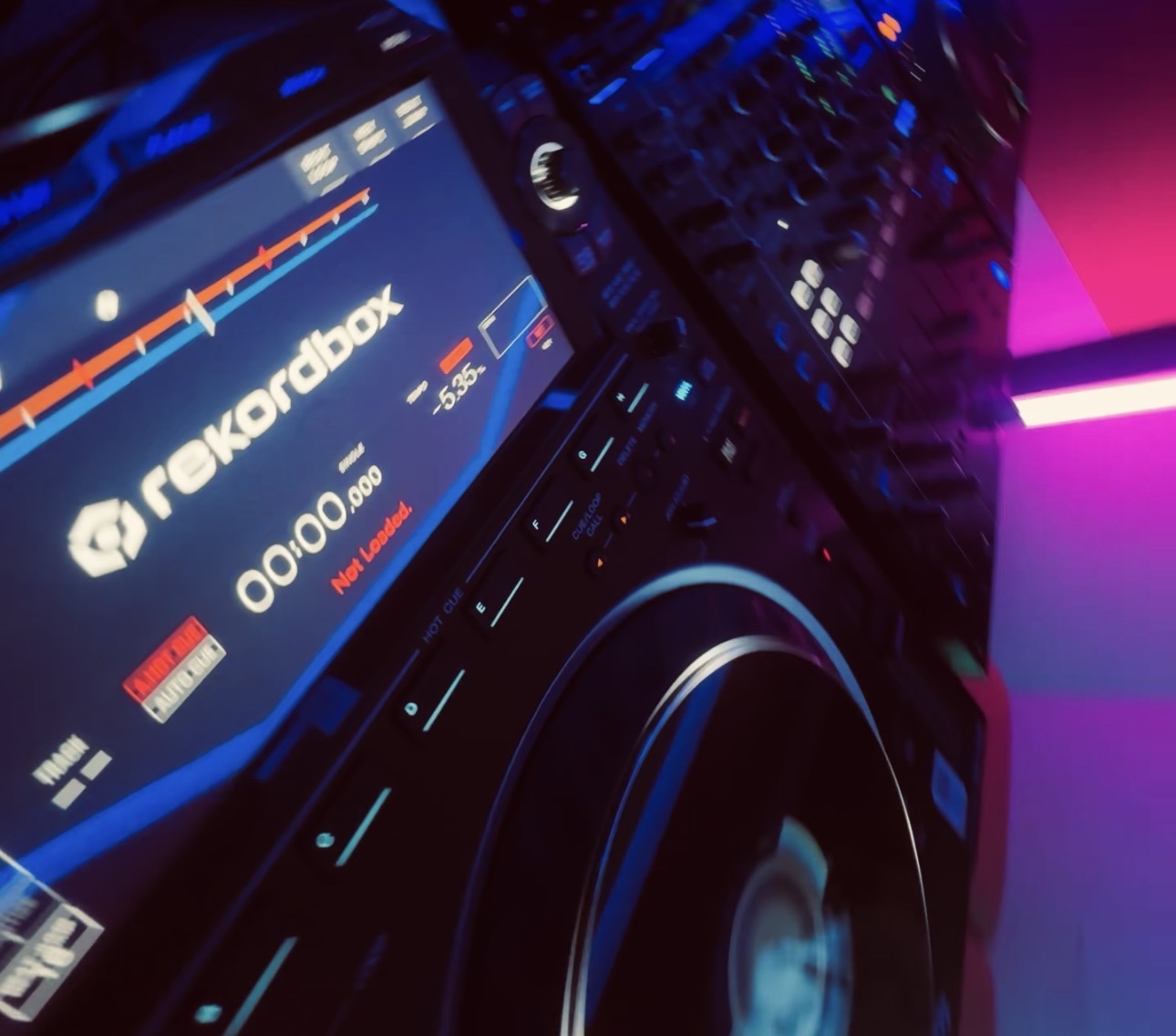 Pioneer DJ system prepared inside Future Studios OC